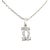 Cartier Double C 18k White Gold Diamond Pendant Necklace For Sale