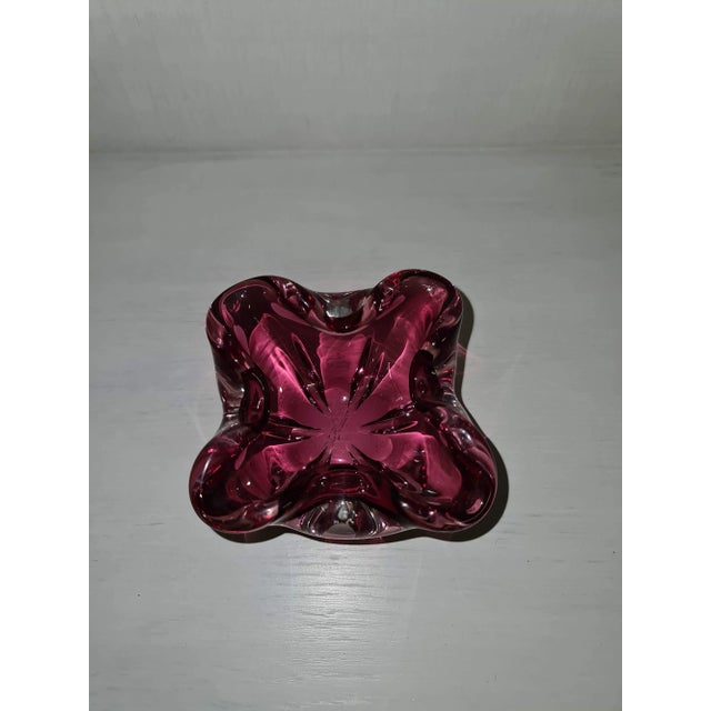 1950s Mid-Century Pink Murano Glass Bowl For Sale - Image 5 of 8