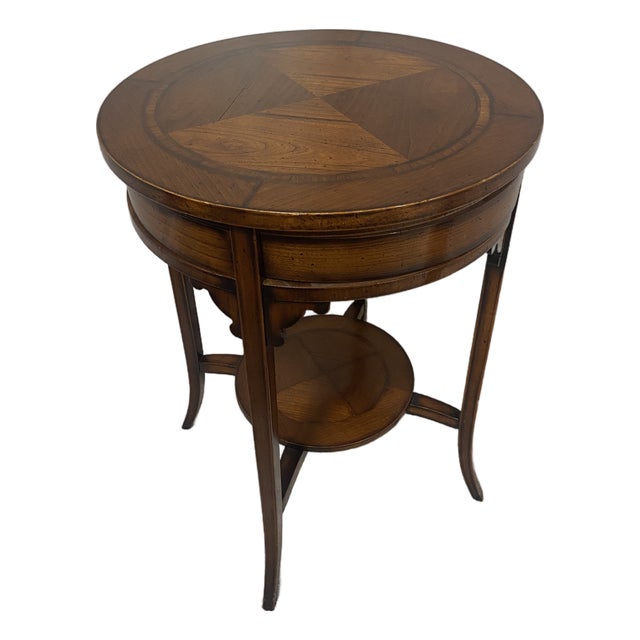 Late 20th Century Assi D’Asolo Italian Cherrywood Rotating Storage Side Table For Sale