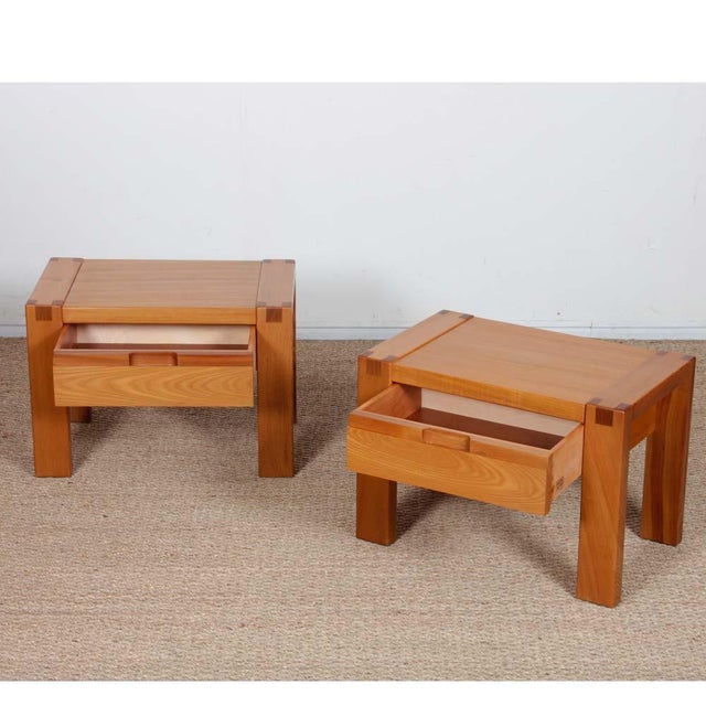 Elm Bedside Tables from Monopoly, 1980s, Set of 2 For Sale - Image 4 of 7