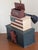 A striking fusion of rustic heritage and bold geometric form, this handcrafted Americana-style table lamp is a standout...