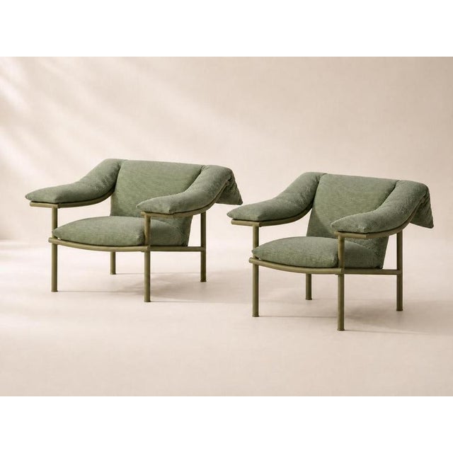 Contemporary Vidalenta Outdoor Green Armchairs by Patricia Urquiola for Cassina, Set of 2 For Sale - Image 3 of 18