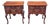 1970s Pair Link Taylor Chippendale Shell Carved End Tables For Sale
