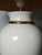 Cream Crackle-Glazed Ivory and Gold Earthenware Lamp attributed to Le Dauphin, 1980s-1990s For Sale - Image 8 of 14