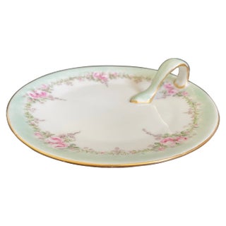 Antique Bavarian Porcelain Hand Painted Lemon Server For Sale