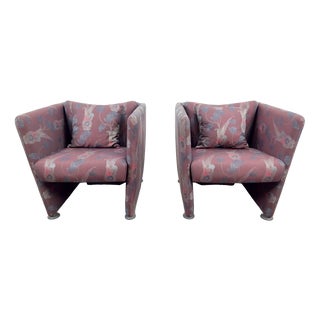 Vintage Postmodern Club Chairs, 1980, Set of 2 For Sale