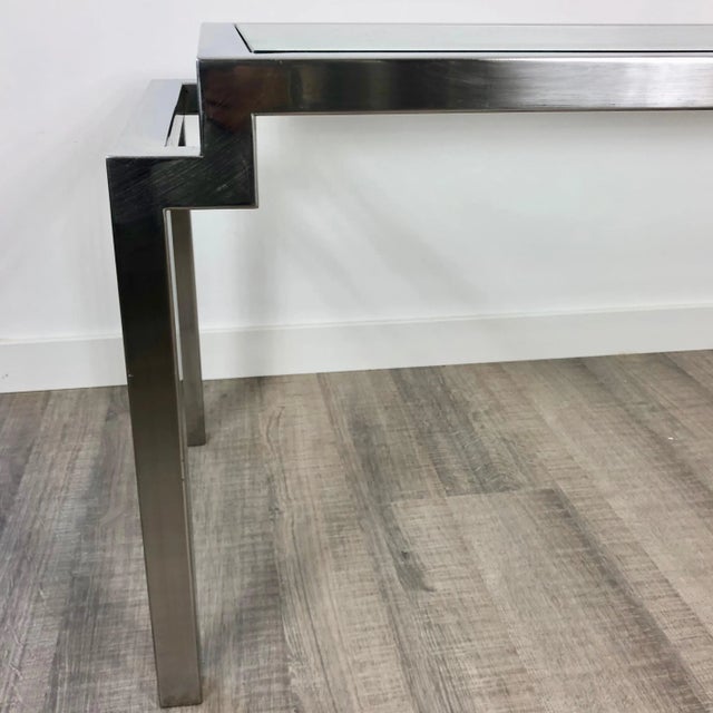 Modern Chrome & Glass Coffee Table, Italy, 1970s For Sale - Image 11 of 12