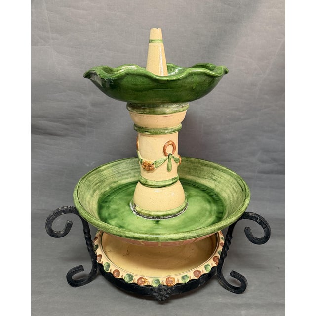 1970s Ceramic Fountain from Hermanos Morillo, 1970s, Set of 3 For Sale - Image 5 of 11