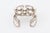 1980s Vintage Sterling Silver and Pearl Artisan Wide Cuff Bracelet, 1980's. For Sale - Image 5 of 11