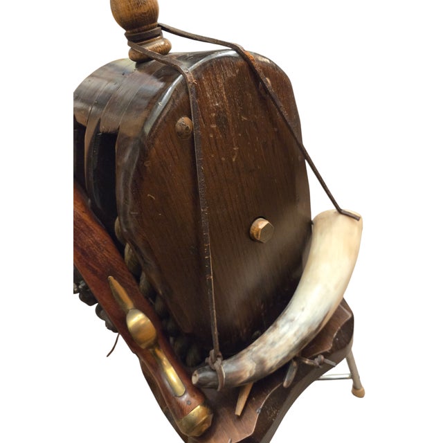 1970s Vintage Pirates Caribbean Table Lamp Flintlock Block Tackle Pulley Nautical Maritime For Sale - Image 5 of 17