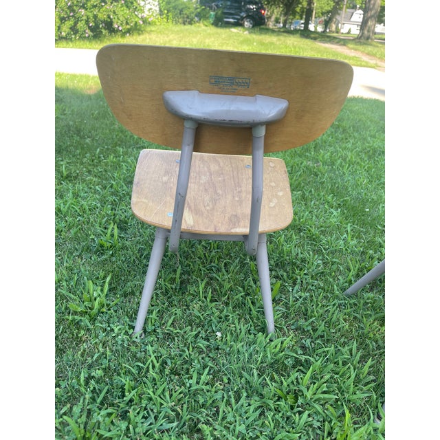 Mid 20th Century Mid 20th Century American Seating Co. Set of 3 Wooden Accent Chairs For Sale - Image 5 of 11