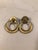 Trifari 1970s Trifari Black Enamel & Gold Door Knocker Earrings, A Pair For Sale - Image 4 of 8