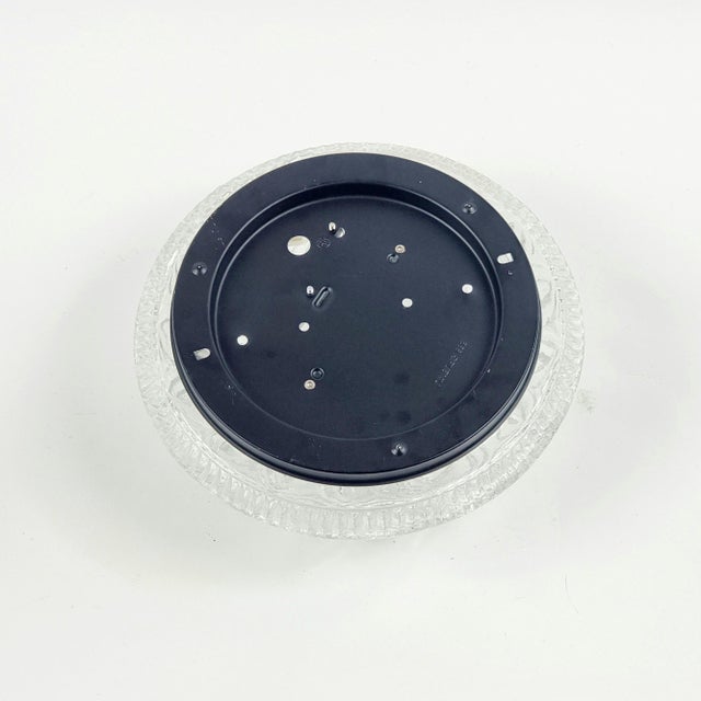 Mid-Century Modern Art Deco Glass Flush Mounts from Limburg, Germany, 1970s For Sale - Image 8 of 11