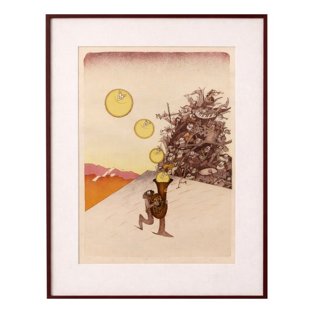 Stanislav Holý, Musicians, 1980s-1990s, Signed Color Lithograph, Framed For Sale