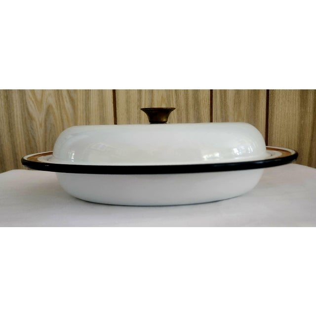 Mid-Century Modern Georges Briard Enamel Casserole Dish Vintage 1960s For Sale - Image 3 of 8