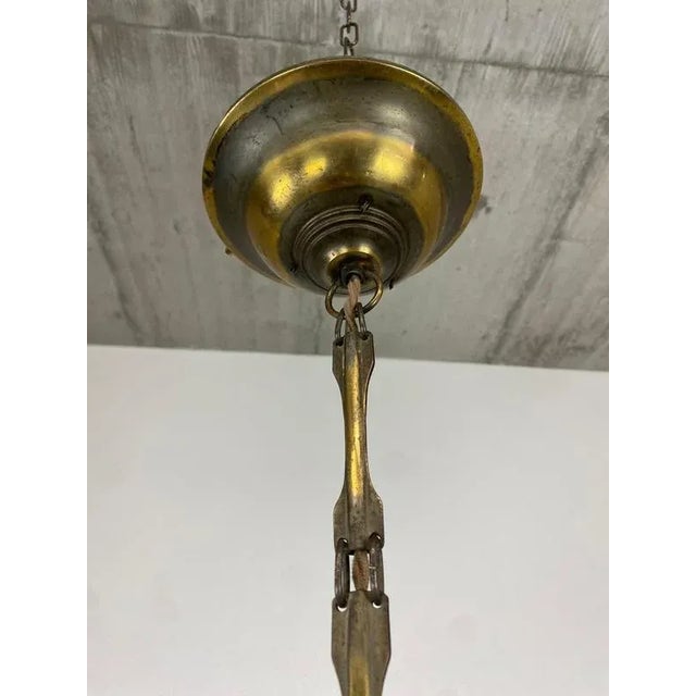 Secession Hanging Lamp attributed Josef Hoffmann, 1890s For Sale - Image 5 of 8