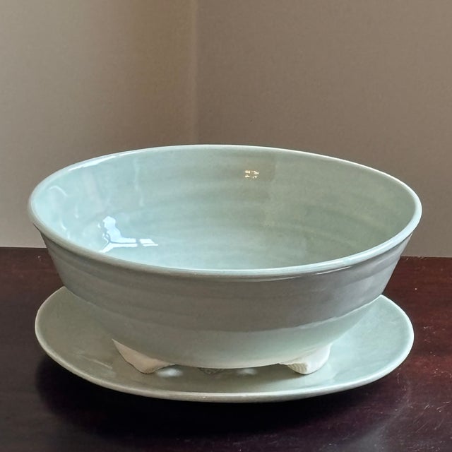 Farmhouse Handcrafted Studio Pottery Berry Colander For Sale - Image 3 of 18
