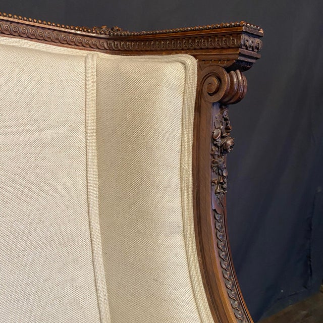 French Louis XVI Armchair With Exceptional Carving For Sale In Portland, ME - Image 6 of 12