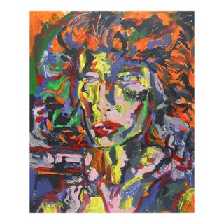 Mid 20th Century Fauvist Portrait Painting of Woman For Sale