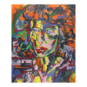 Mid 20th Century Fauvist Portrait Painting of Woman