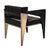 Black "Arcadia" Chair With Stainless Steel and Bronze, Handcrafted For Sale - Image 8 of 8