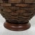 Brown Mid Century Basket Wrapped Bottle Lamp For Sale - Image 8 of 11