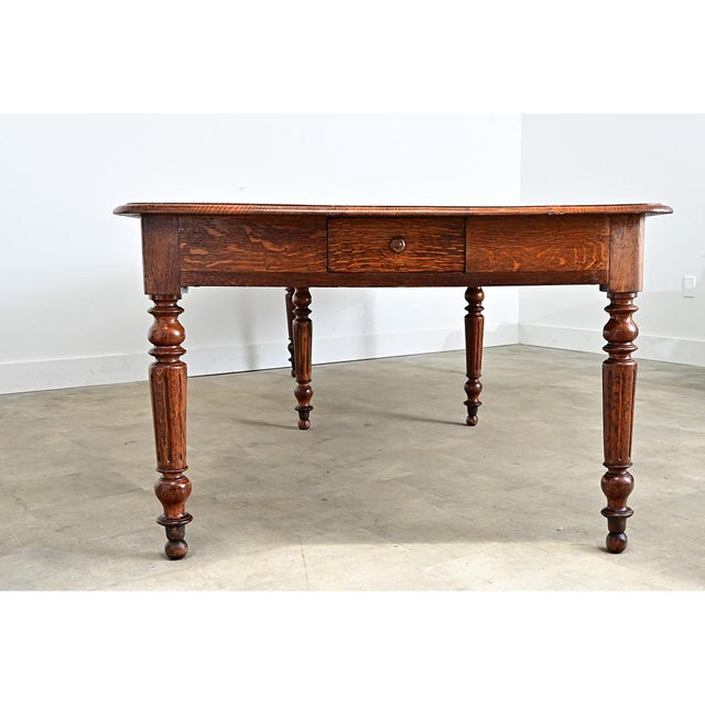 French Provincial French 19th Century Oak Dining Table from a Nunnery For Sale - Image 3 of 14