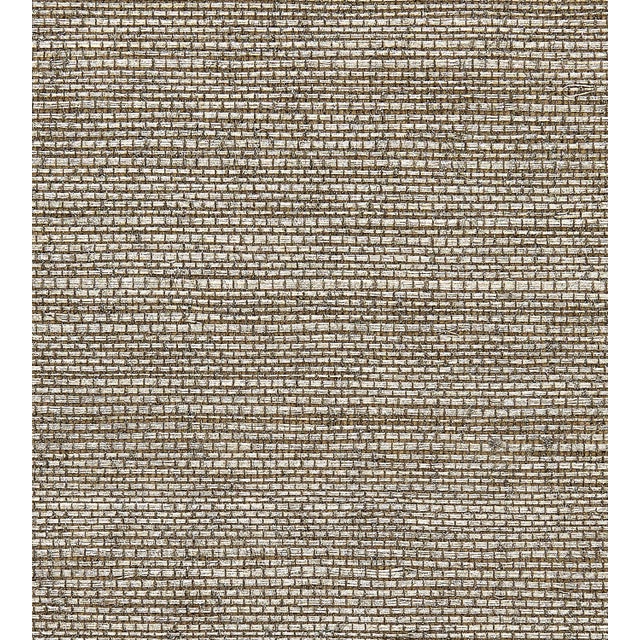 The House of Scalamandré Sisal Metallic Wallcovering, Bronze For Sale