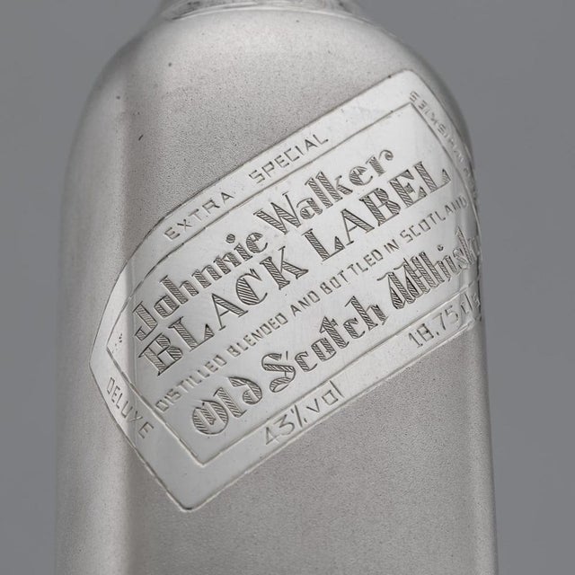 Small 20th Century Novelty Silver Whisky Bottle from Johnnie Walker For Sale - Image 14 of 18