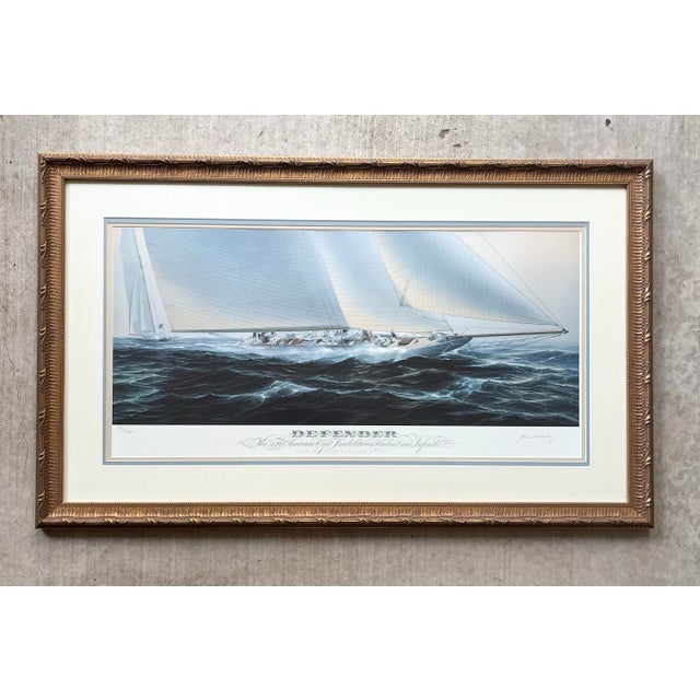 John Mecray “Defender” Framed, Numbered & Signed Large Lithograph Print 44”X27” Excellent condition with no damage to the...