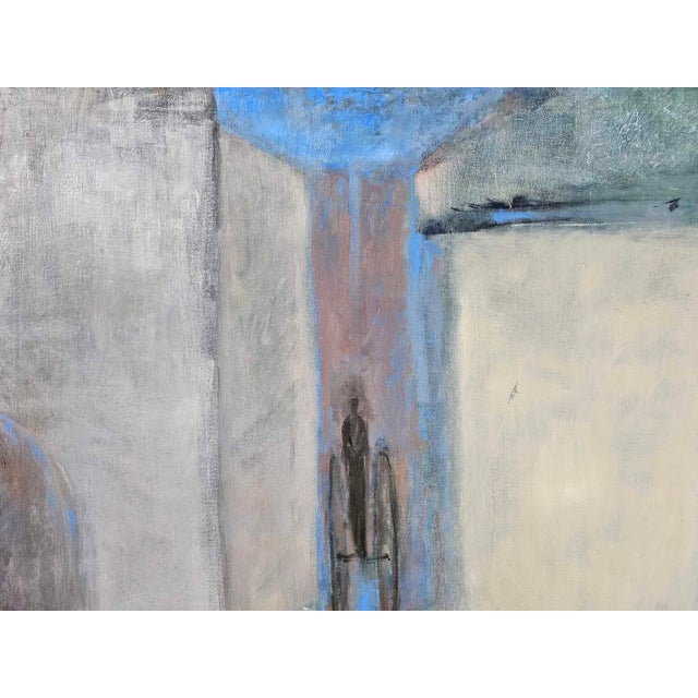 Large Mid-Century Modernist Figurative Oil Painting, Signed, Circa 1960 For Sale - Image 4 of 13