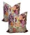 Plum Southeast Asian 22" Chinoiserie Two-Sided Pillows - a Pair For Sale