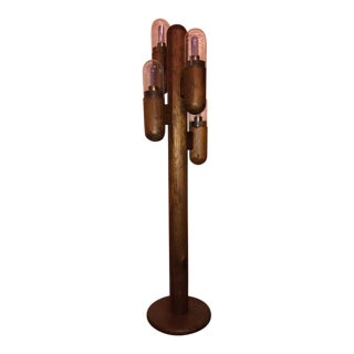 Modeline Co. Pine Wood Cactus Floor Lamp For Sale