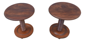 Pedestal Tables in the style of Charles Dudouyt, 1930s, Set of 2