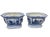2020s Contemporary Large Chinoiserie Blue & White Botanical Jardinieres - A Pair For Sale - Image 5 of 5