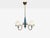 1940s 1940s Swedish Modern, Pendant Light, Blue Lacquered Wood, Glass, Brass For Sale - Image 5 of 12