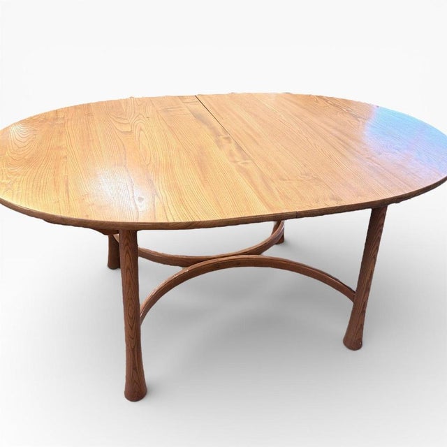 Vintage Oval Saville Dining Table in Elm from Ercol For Sale - Image 9 of 11