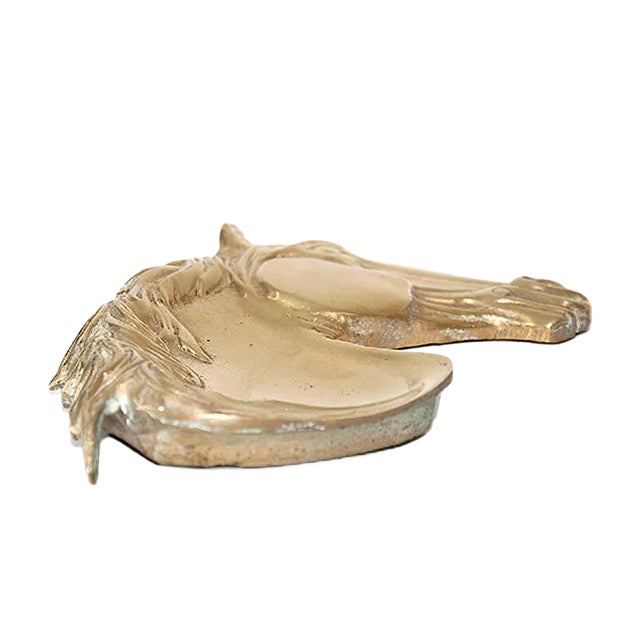 Brass Horsehead Ashtray For Sale