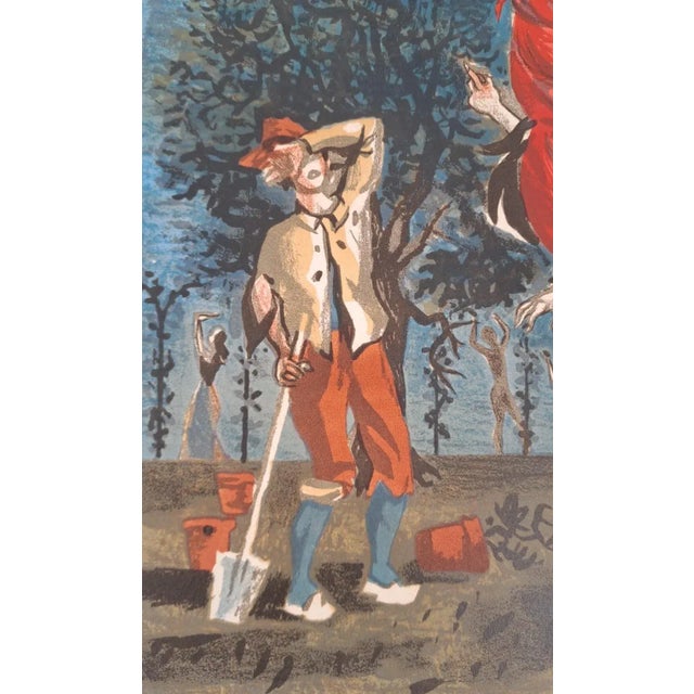 Roland Oudot, Sodom and Gomorrah, 1945, Original Lithograph For Sale - Image 4 of 8