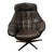 Mid-Century Leather Swivel Armchair from Bramin, Denmark, 1970s For Sale