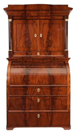 Vintage Cylinder Secretaire with Attachment
