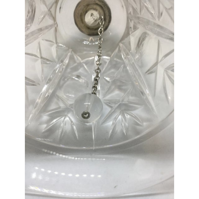 Transparent Vintage Cut Crystal & Silver Plated Bell For Sale - Image 8 of 9