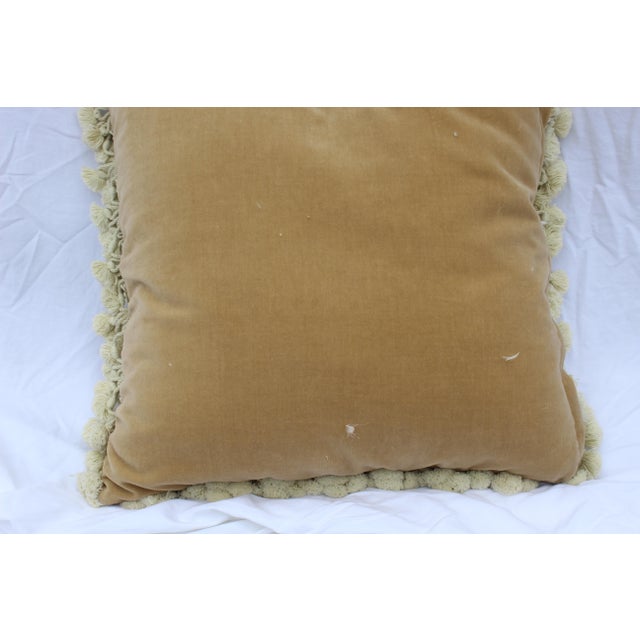 Late 19th Century French Traditional Wool Pedi Point Down Pillow With Loop Fringe and Cotton Tassels For Sale - Image 5 of 13