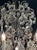 1940s Italian Beaded Crystal and Amethyst Flower Chandelier For Sale - Image 5 of 11