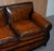 Brown Leather Two Seat Sofa For Sale - Image 4 of 18