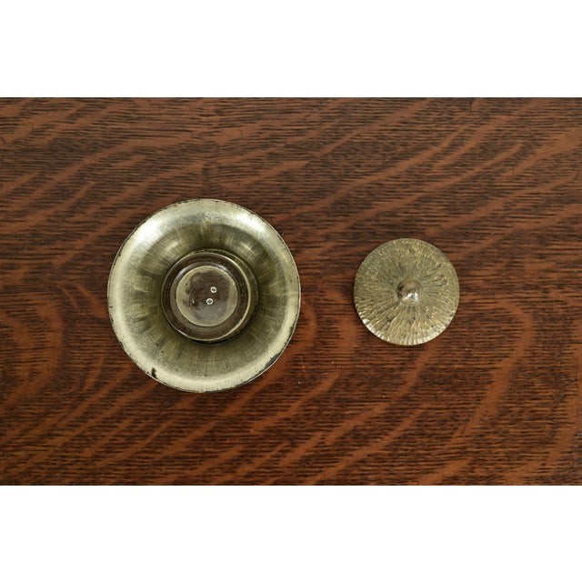 Roycroft Arts & Crafts Brass Over Copper Inkwell, Circa 1920s For Sale - Image 9 of 11