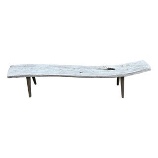 Andrianna Shamaris Teak Wood Long Bench For Sale