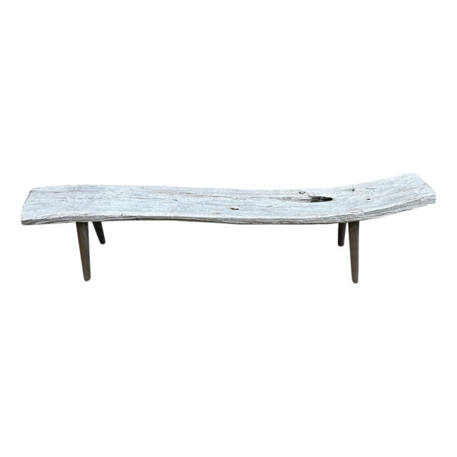 Andrianna Shamaris Teak Wood Long Bench For Sale