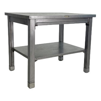 Vintage Industrial Steel Side Table For Sale