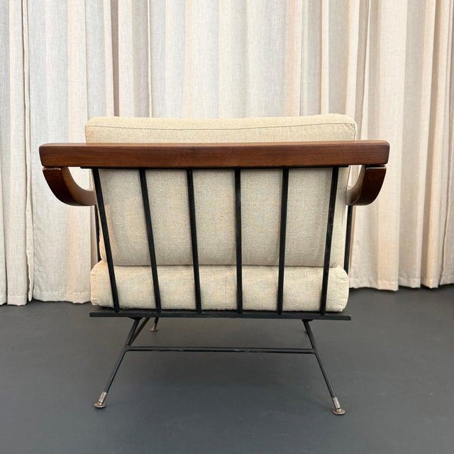 1950s Mid Century Modern Wrought Iron Lounge Chair by Richard McCarthy For Sale - Image 9 of 10